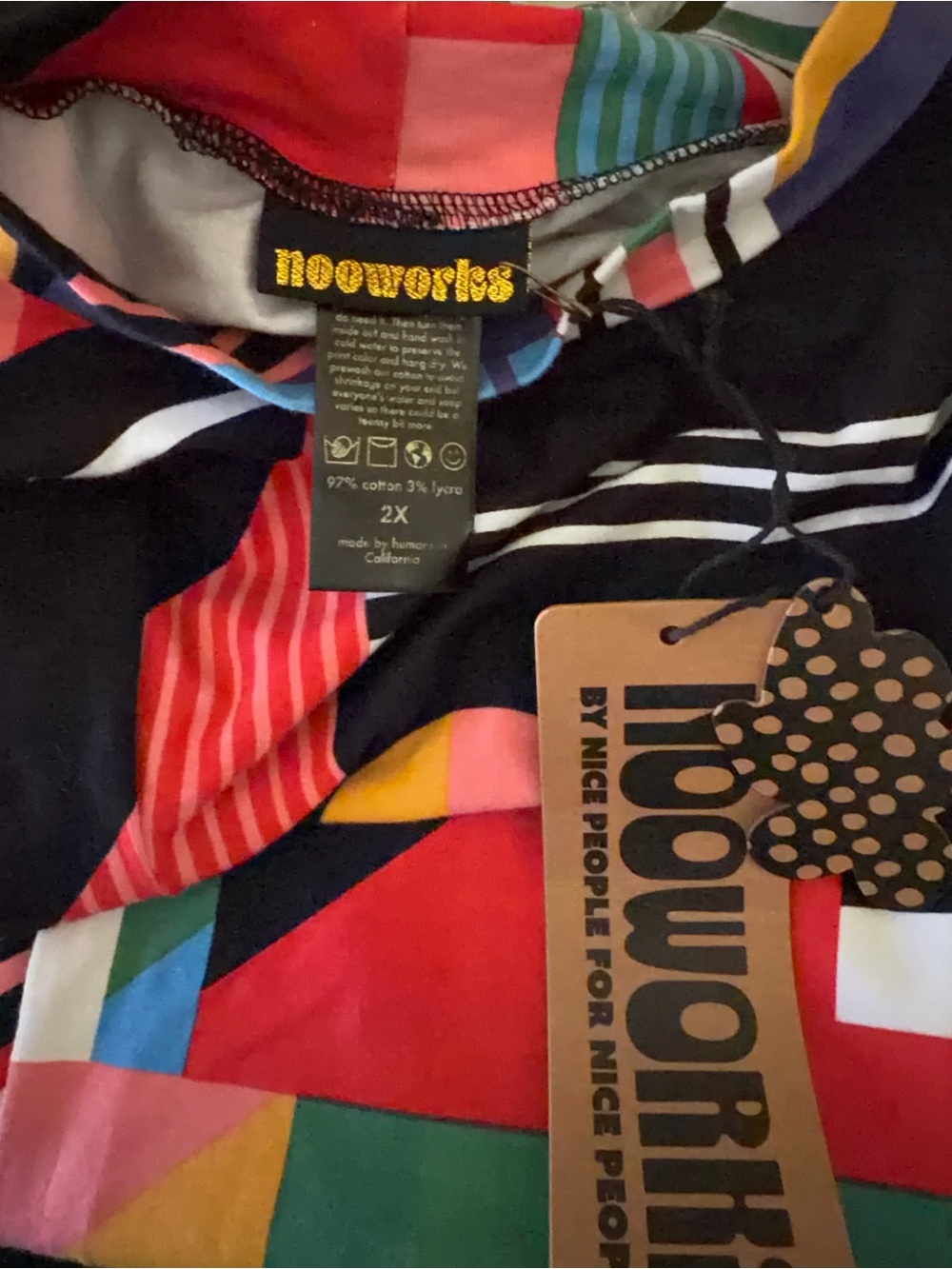 NWT Nooworks Tonya Dress in Ansley Geometric Print - Size 2X - Picture 3 of 5